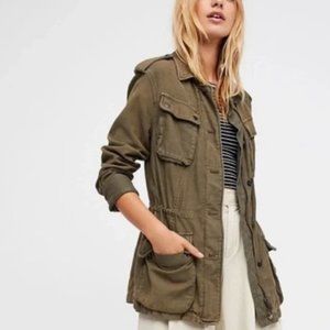 Free People Not Your Brother’s Surplus Jacket Olive Green~Medium